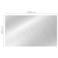 Thumbnail for Rechteckige Poolabdeckung 1000x600 cm PE Silbern
