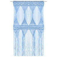 Thumbnail for Makramee Vorhang Blau 140x240 cm Baumwolle