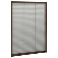 Thumbnail for Insektenschutz-Plissee für Fenster Aluminium Braun 80x120 cm