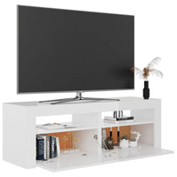 Thumbnail for TV-Schrank mit LED-Leuchten Hochglanz-Weiß 120x35x40 cm