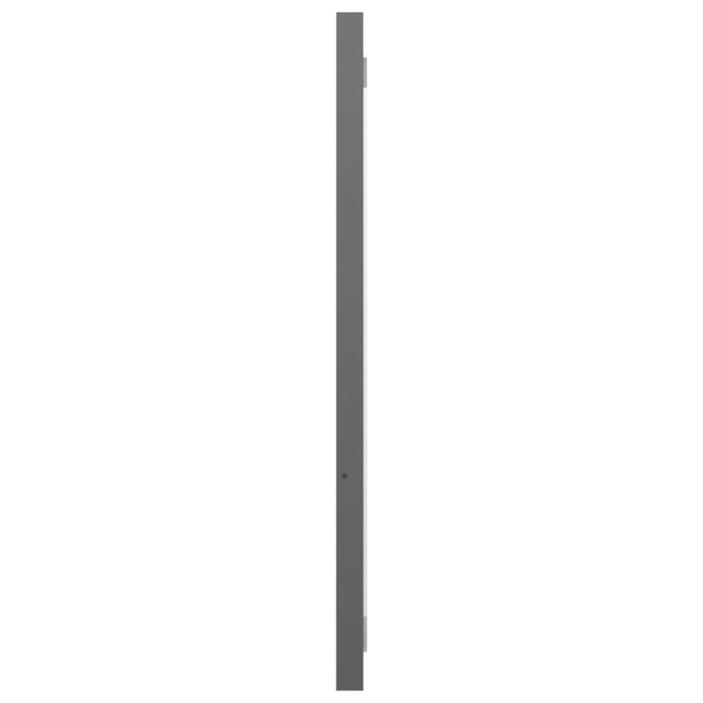 Badspiegel Hochglanz-Grau 80x1,5x37 cm Holzwerkstoff