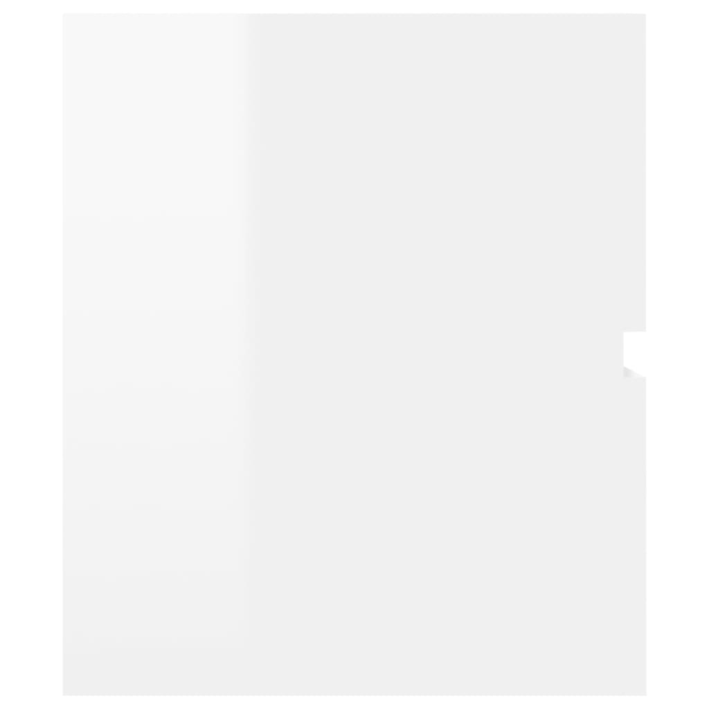 Waschbeckenunterschrank Hochglanz-Weiß 80x38,5x45 cm
