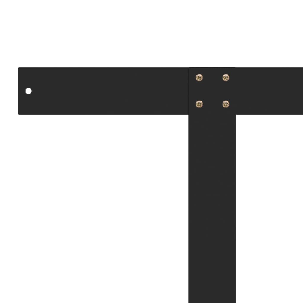 Rückenlehne für Palettensofa Schwarz 110 cm Eisen