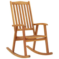 Thumbnail for 3064181 vidaXL Rocking Chair with Cushions Solid Acacia Wood (311844+43181)