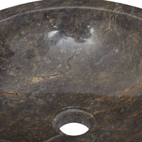 Thumbnail for Waschbecken Grau Ø40x12 cm Marmor