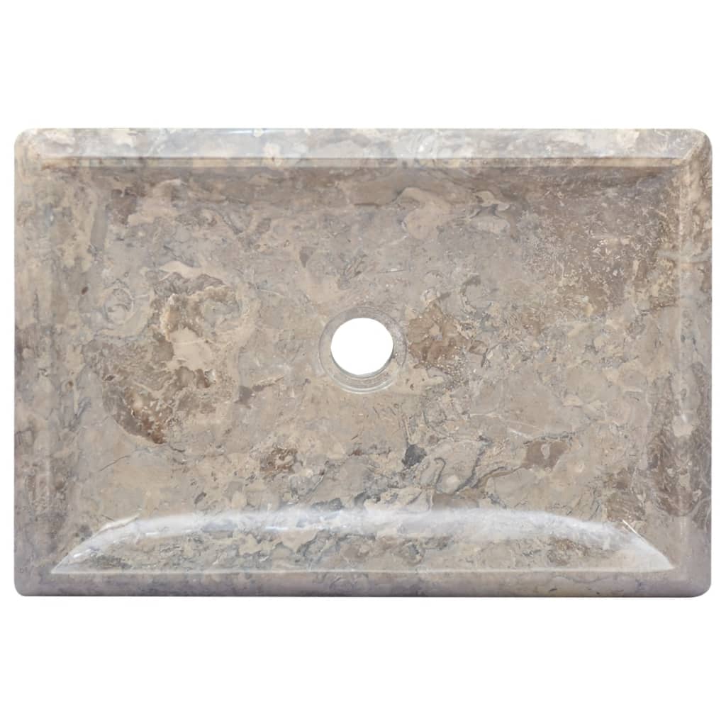 Waschbecken Grau 50x35x10 cm Marmor