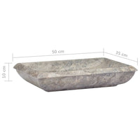 Thumbnail for Waschbecken Grau 50x35x10 cm Marmor