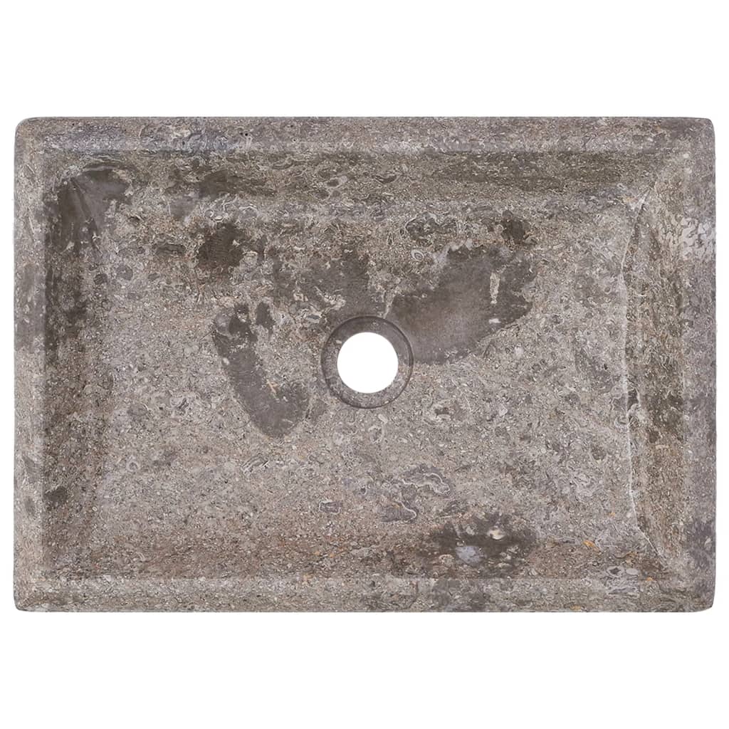 Waschbecken Grau 50x35x10 cm Marmor