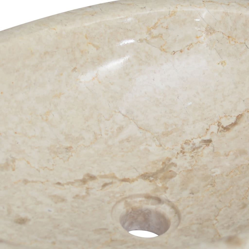 Waschbecken Creme 53x40x15 cm Marmor