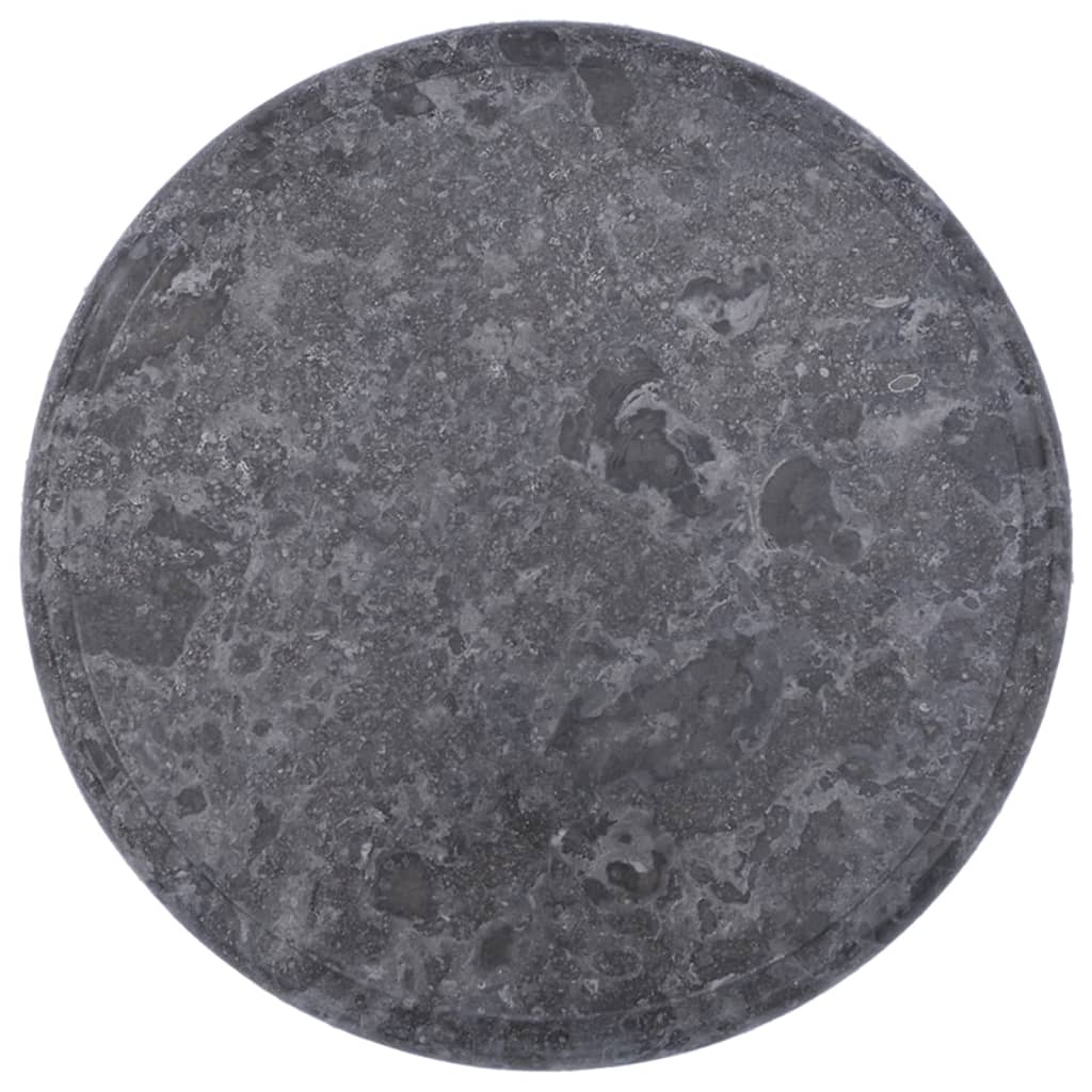 Tischplatte Grau Ø40x2,5 cm Marmor