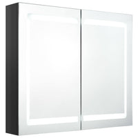 Thumbnail for LED-Spiegelschrank fürs Bad Glänzend Schwarz 80x12x68 cm
