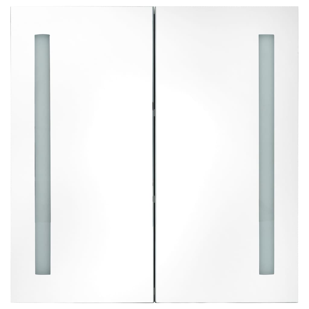 LED-Spiegelschrank fürs Bad Glänzend Grau 62x14x60 cm