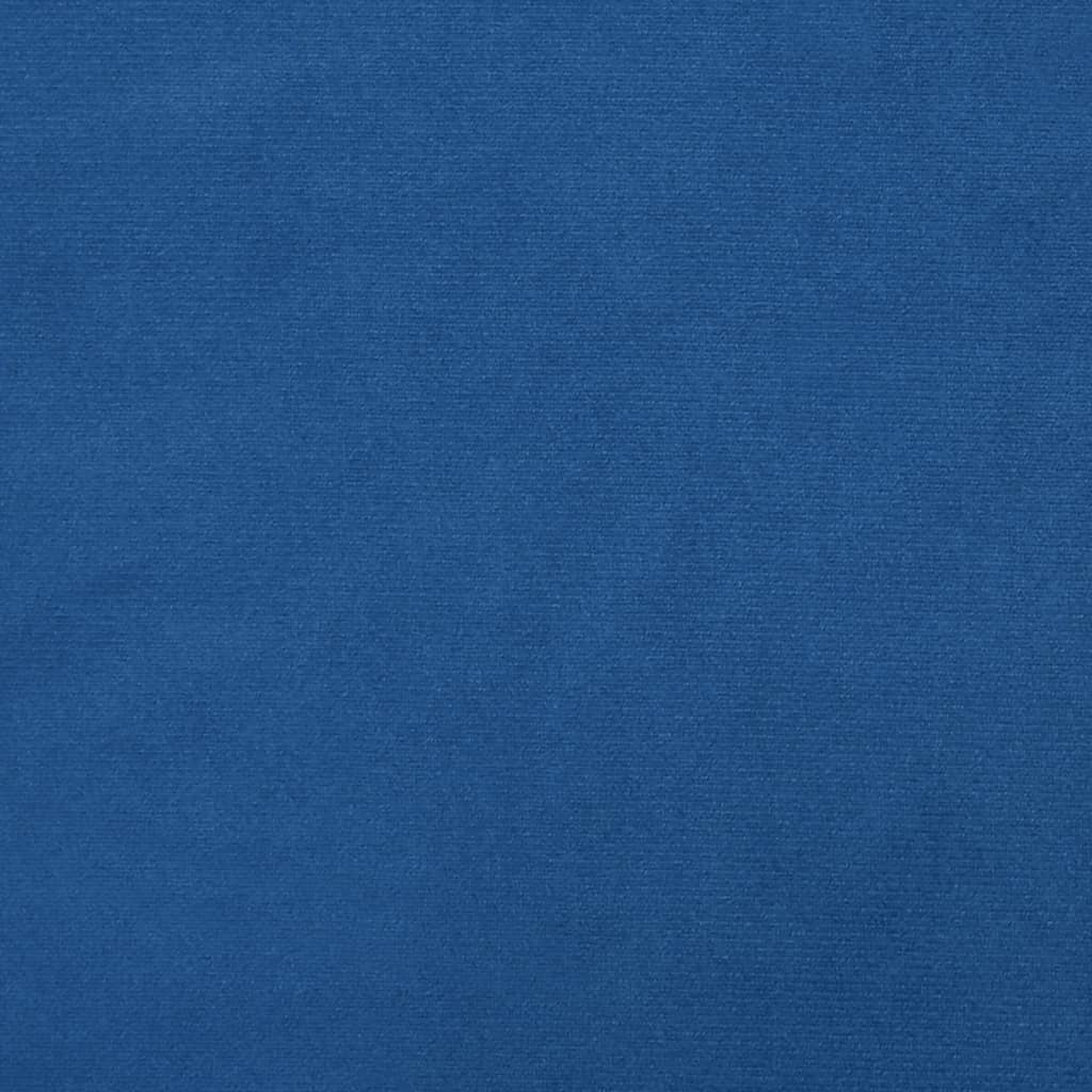 Schaukelstuhl mit Hocker Samt Blau