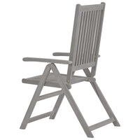 Thumbnail for Verstellbare Gartenstühle mit Auflagen 8 Stk. Grau Akazienholz