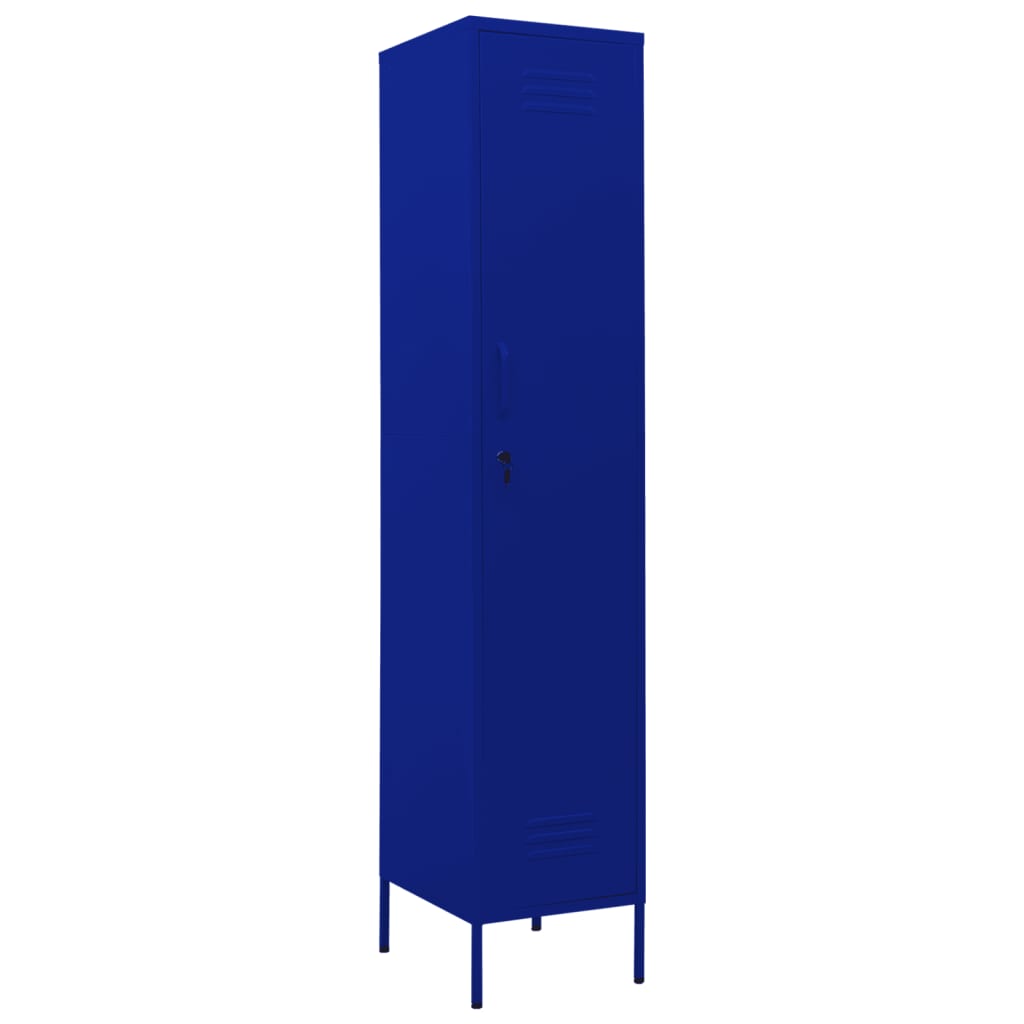Schließfachschrank Marineblau 35x46x180 cm Stahl