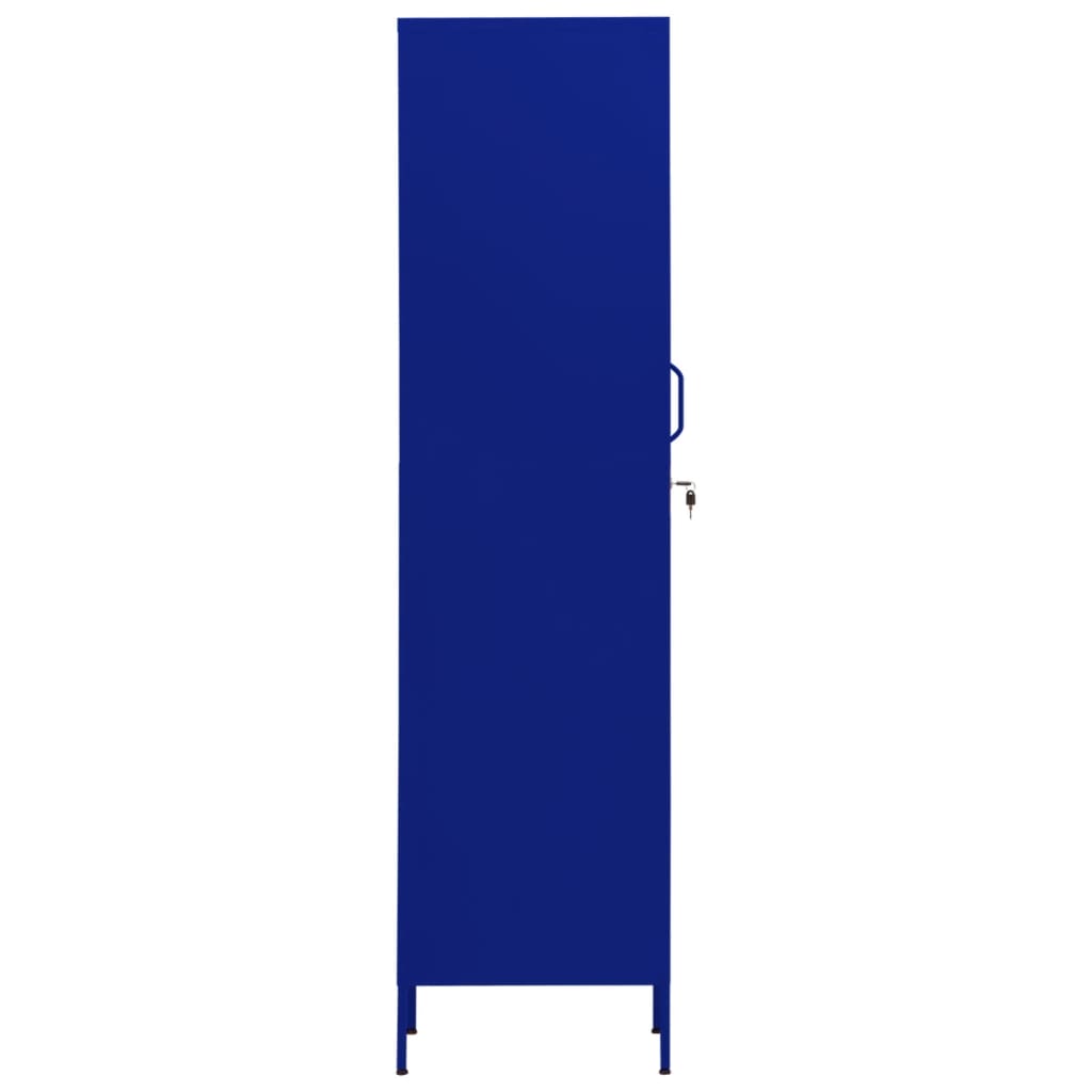 Schließfachschrank Marineblau 35x46x180 cm Stahl