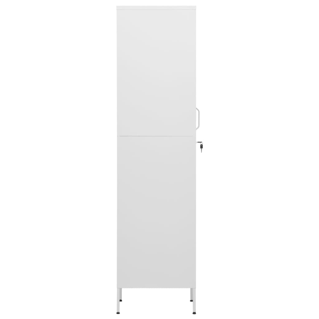 Schließfachschrank Weiß 35x46x180 cm Stahl