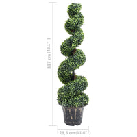 Thumbnail for Künstlicher Buchsbaum mit Topf Spiralform Grün 117 cm