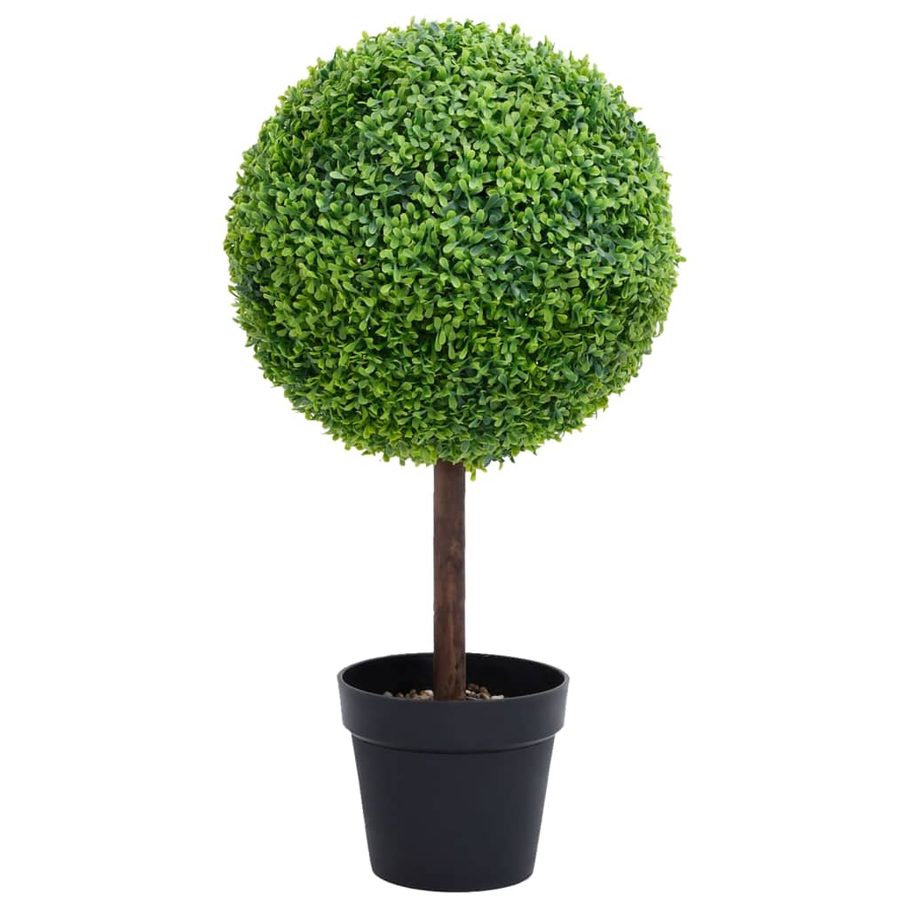 Künstlicher Buchsbaum mit Topf Kugelform Grün 71 cm