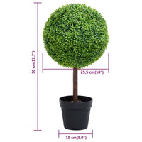 Thumbnail for Künstlicher Buchsbaum mit Topf Kugelform Grün 50 cm