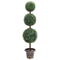 Thumbnail for Künstlicher Buchsbaum mit Topf Kugelform Grün 118 cm