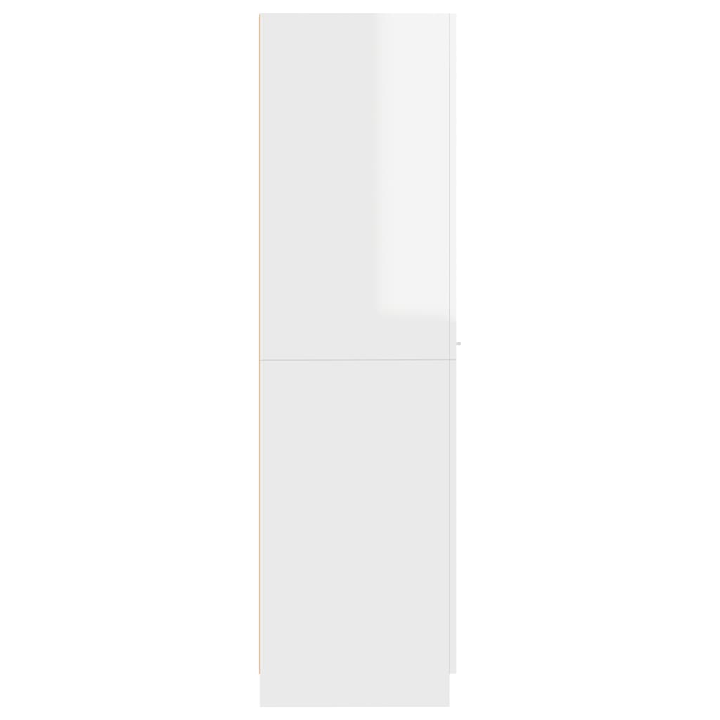 Apothekerschrank Hochglanz-Weiß 30x42,5x150 cm Holzwerkstoff