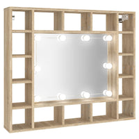 Thumbnail for Spiegelschrank mit LED Sonoma-Eiche 91x15x76,5 cm