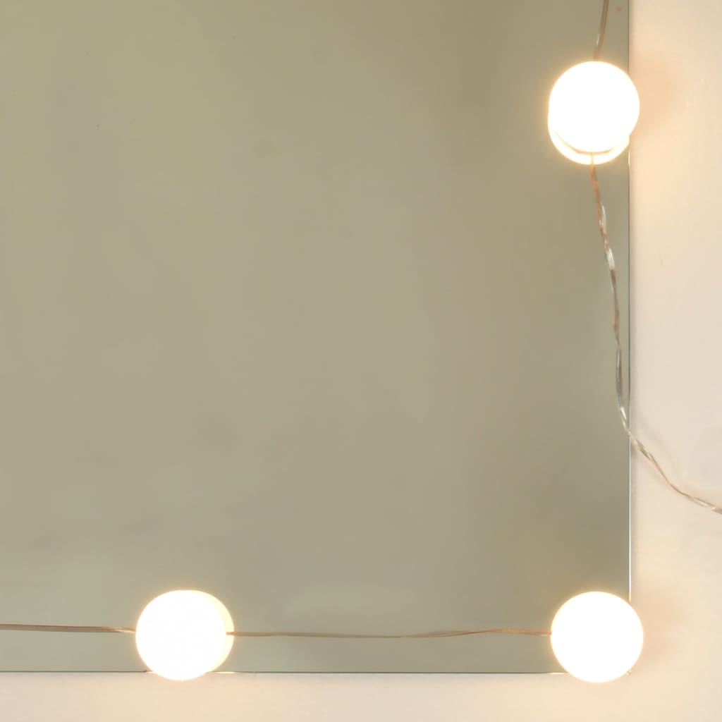 Spiegelschrank mit LED Hochglanz-Weiß 91x15x76,5 cm