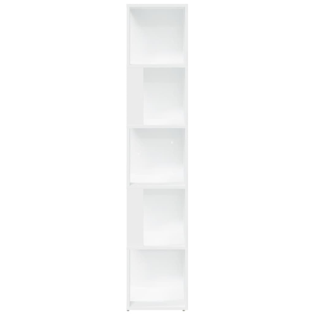 Eckregal Weiß 33x33x164,5 cm Holzwerkstoff