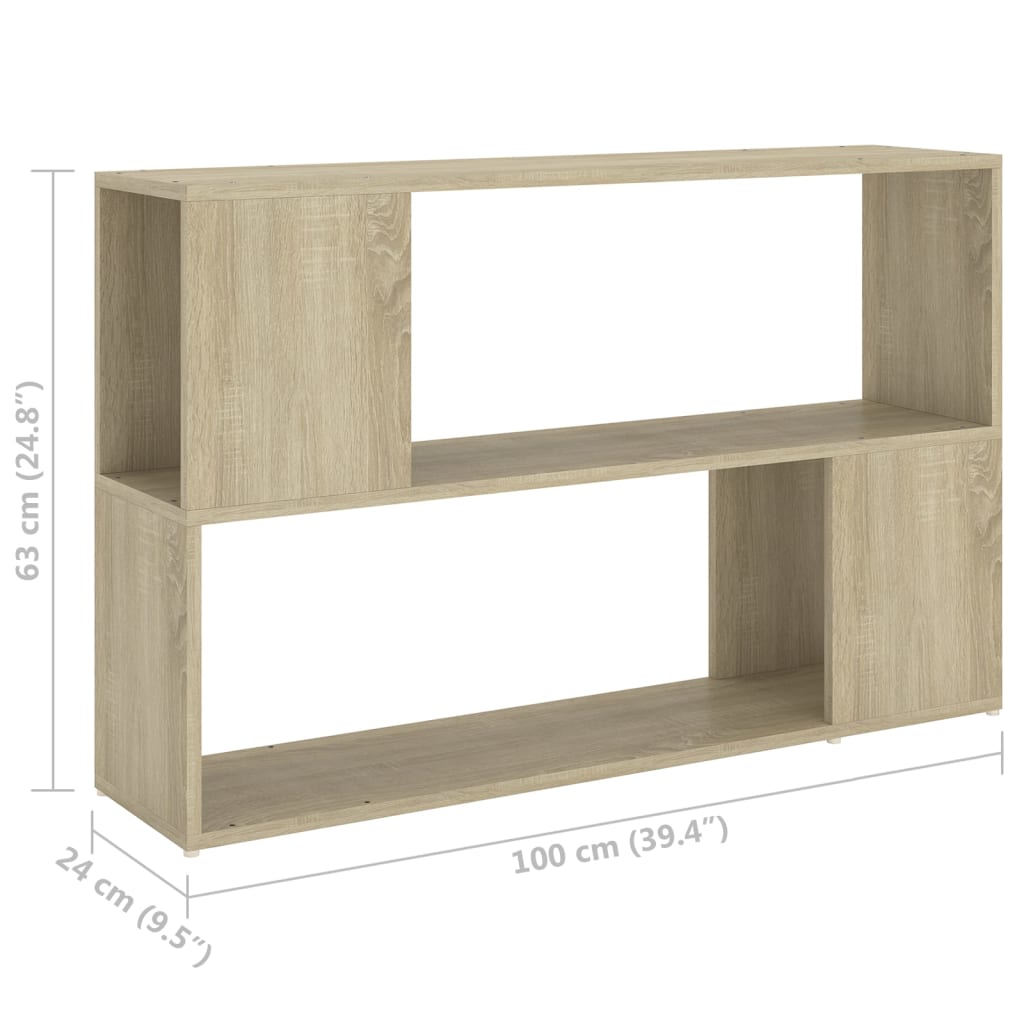 Bücherregal Sonoma-Eiche 100x24x63 cm Holzwerkstoff