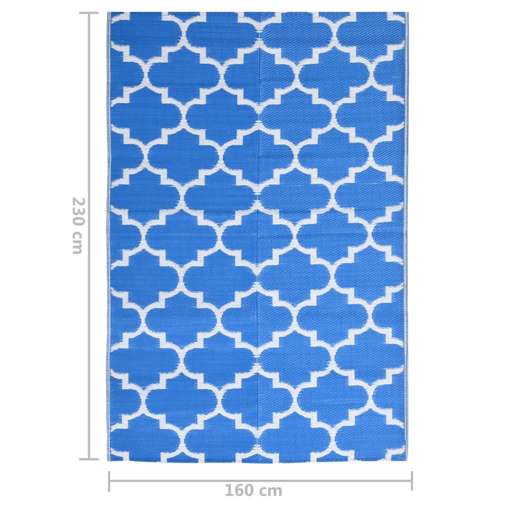 Outdoor-Teppich Blau 160x230 cm PP