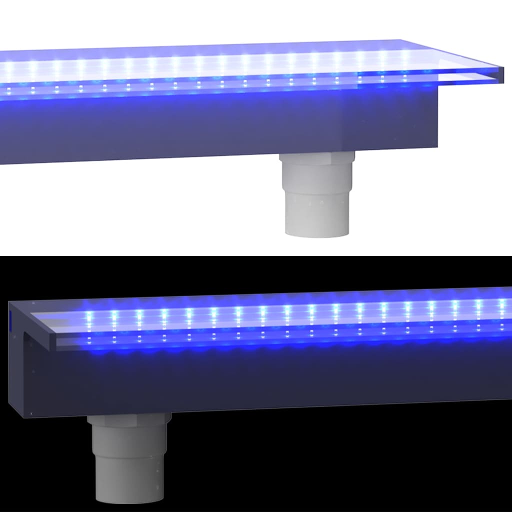 Wasserfall-Element mit RGB LEDs Acryl 60 cm
