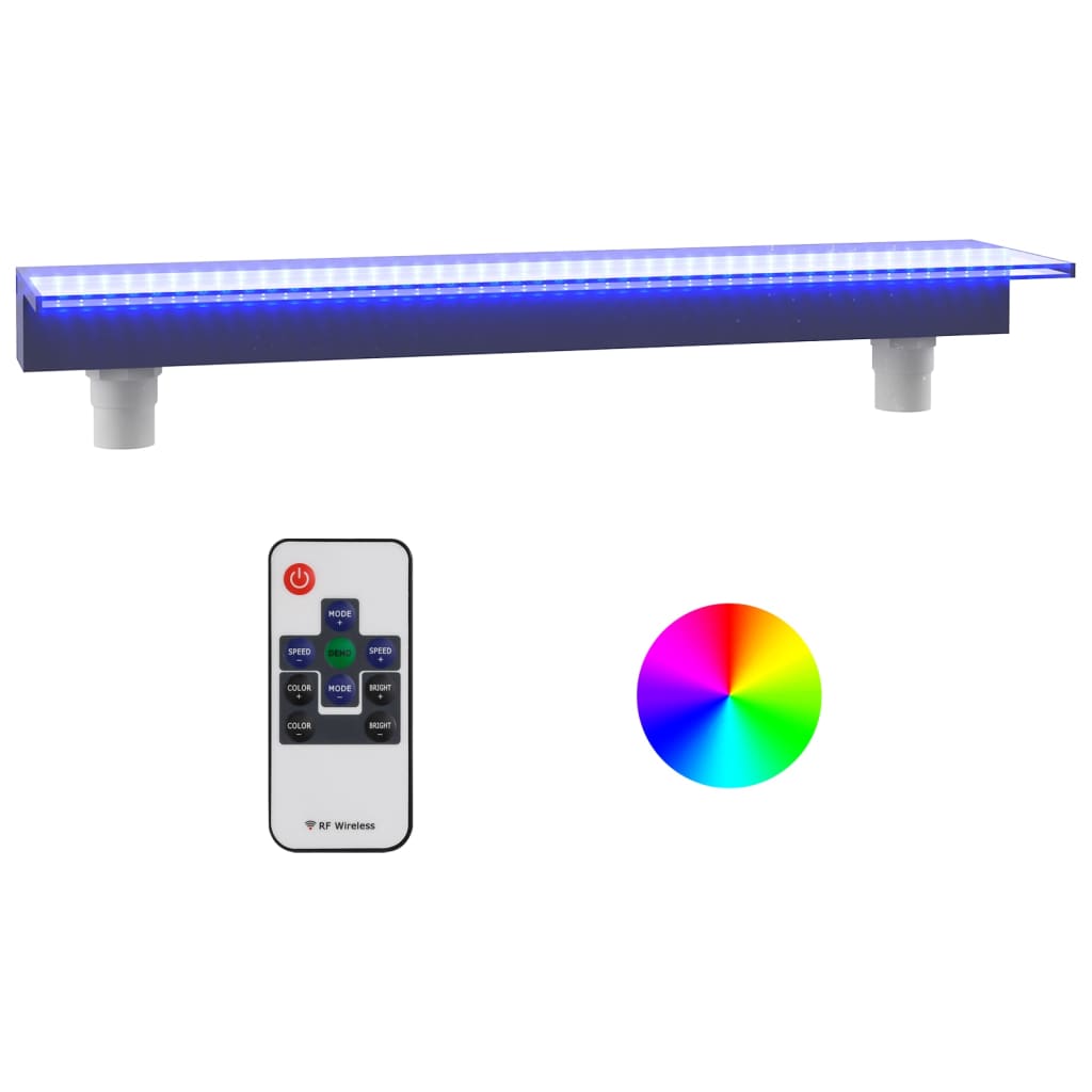 Wasserfall-Element mit RGB LEDs Acryl 90 cm