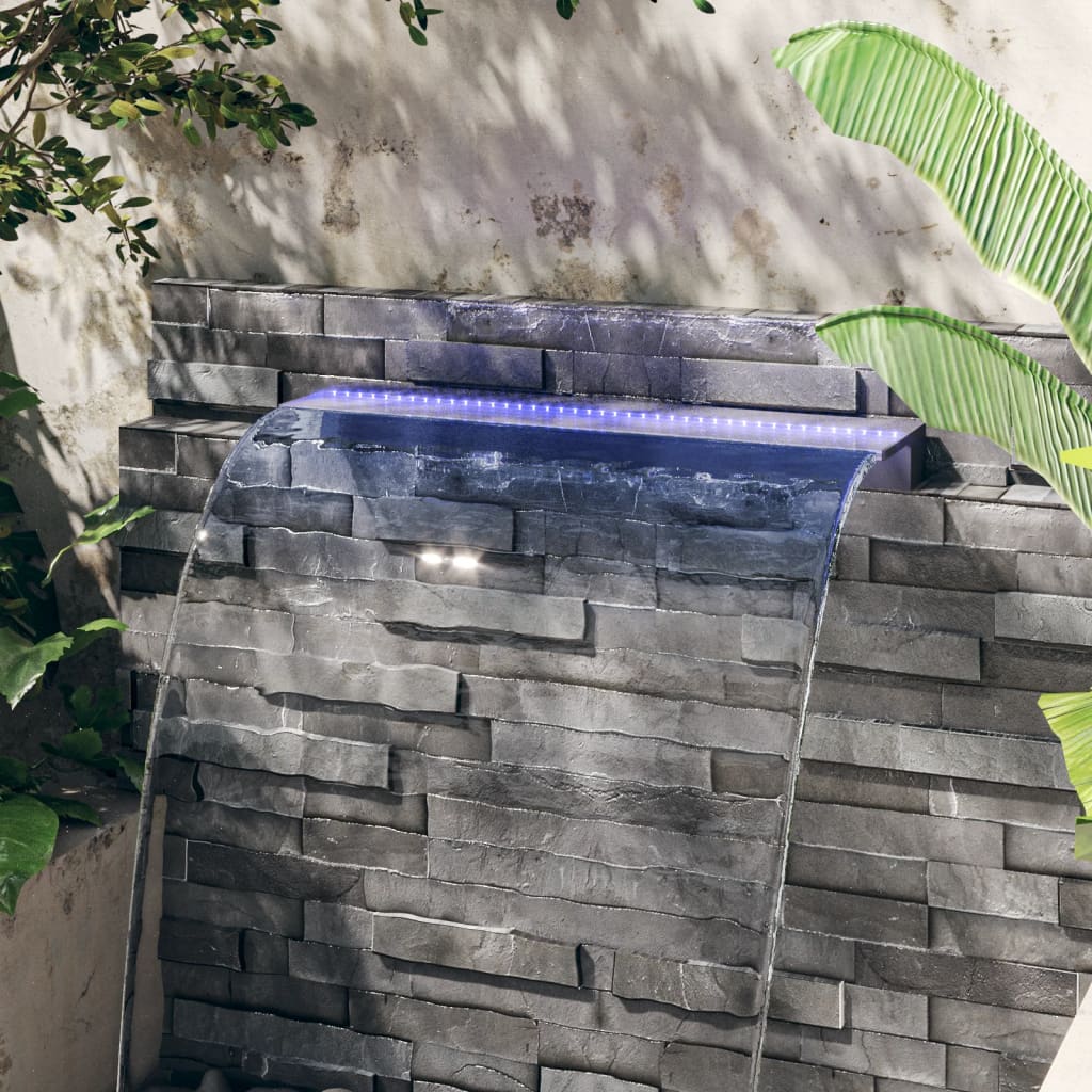 Wasserfall-Element mit RGB LEDs Acryl 90 cm