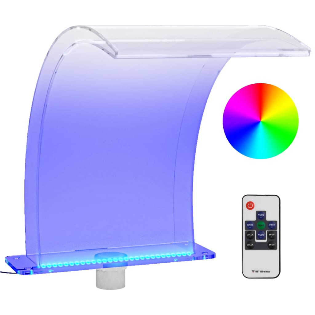 Wasserfall-Element mit RGB-LEDs Acryl 50 cm