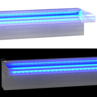 Thumbnail for Wasserfall-Element mit RGB LEDs Edelstahl 90 cm
