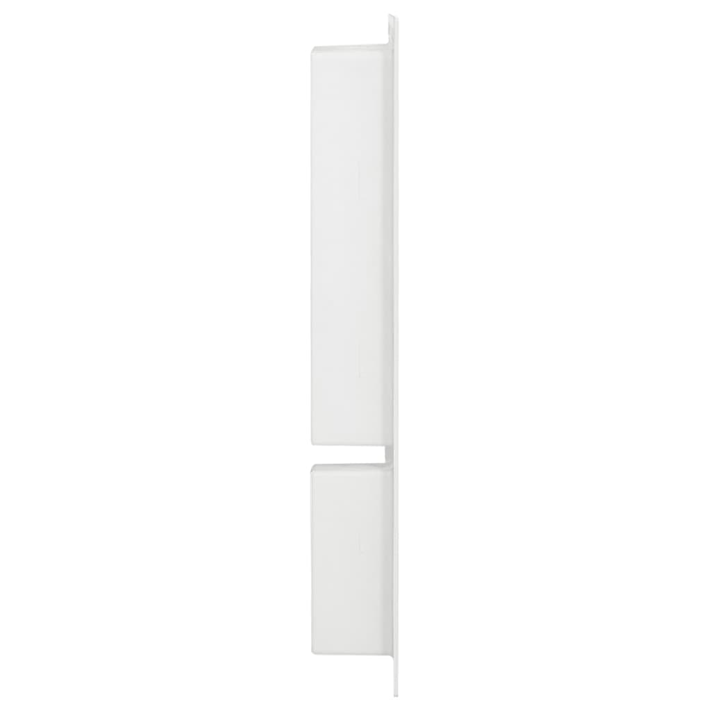 Duschnische mit 2 Fächern Hochglanz-Weiß 41x69x9 cm