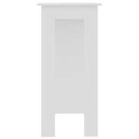 Thumbnail for Bartisch mit Regal Weiß 102x50x103,5 cm Holzwerkstoff