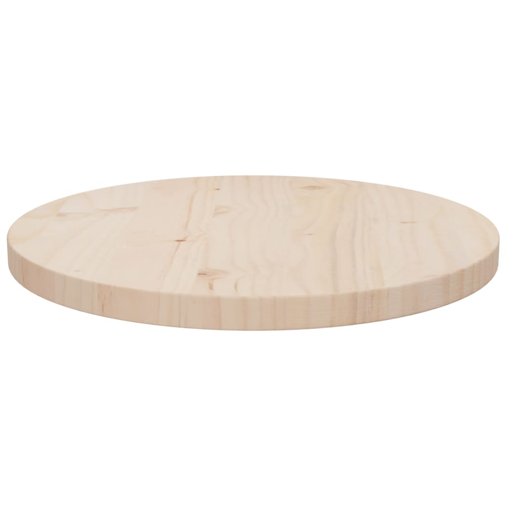 Tischplatte Ø40x2,5 cm Massivholz Kiefer