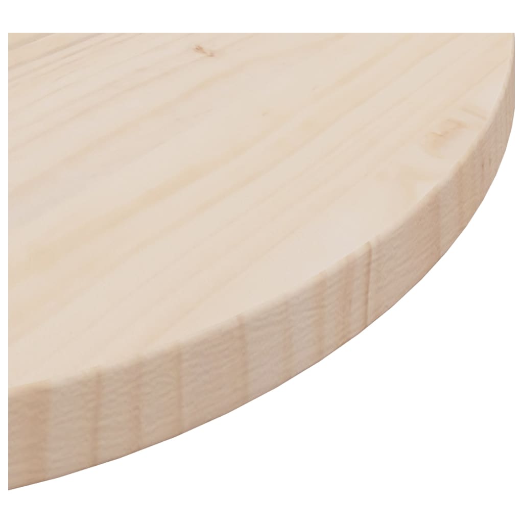 Tischplatte Ø50x2,5 cm Massivholz Kiefer