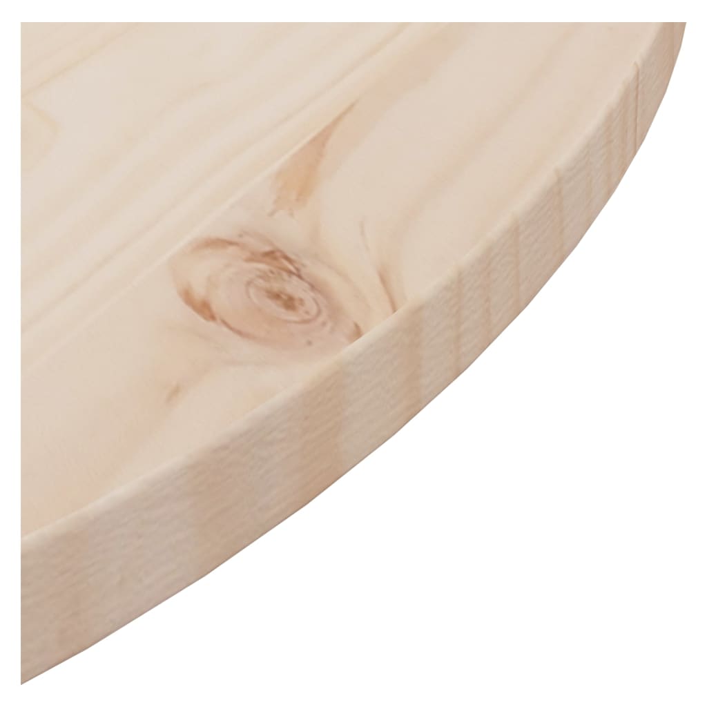 Tischplatte Ø70x2,5 cm Massivholz Kiefer