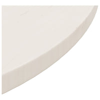 Thumbnail for Tischplatte Weiß Ø60x2,5 cm Massivholz Kiefer
