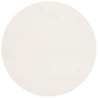 Thumbnail for Tischplatte Weiß Ø90x2,5 cm Massivholz Kiefer