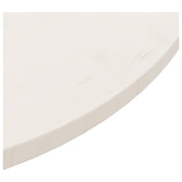 Thumbnail for Tischplatte Weiß Ø90x2,5 cm Massivholz Kiefer