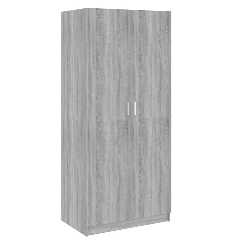 Kleiderschrank Grau Sonoma 80x52x180 cm Holzwerkstoff