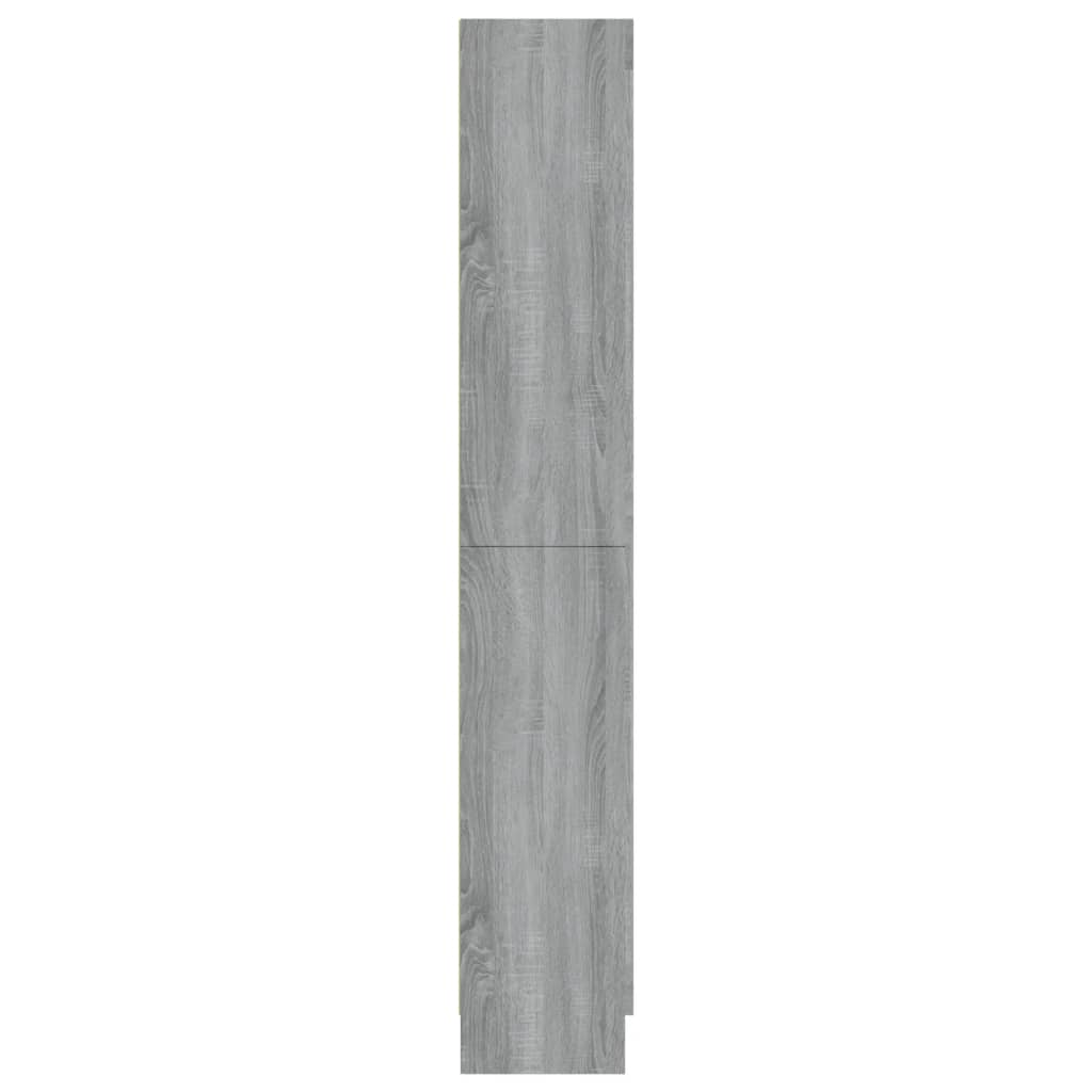 Vitrinenschrank Grau Sonoma 82,5x30,5x185,5 cm Holzwerkstoff