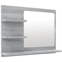 Thumbnail for Badspiegel Grau Sonoma 60x10,5x45 cm Holzwerkstoff