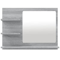 Thumbnail for Badspiegel Grau Sonoma 60x10,5x45 cm Holzwerkstoff