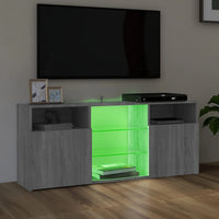 Thumbnail for TV-Schrank mit LED-Leuchten Grau Sonoma 120x30x50 cm