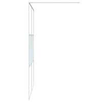 Thumbnail for Duschwand für Begehbare Dusche Weiß 140x195 cm ESG-Klarglas